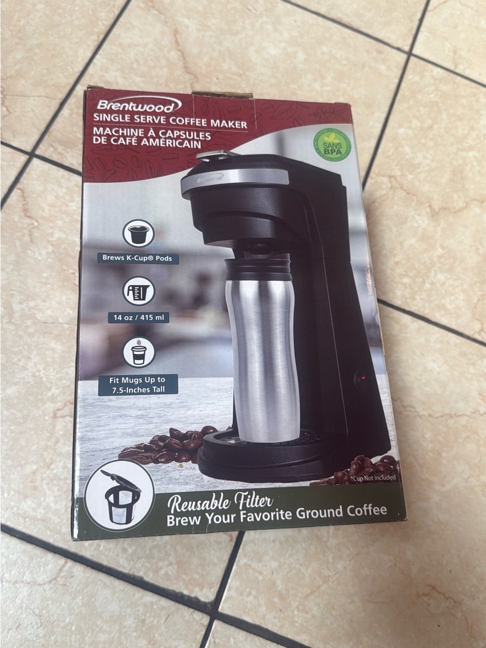 Black Single Serve Coffee Maker - Black